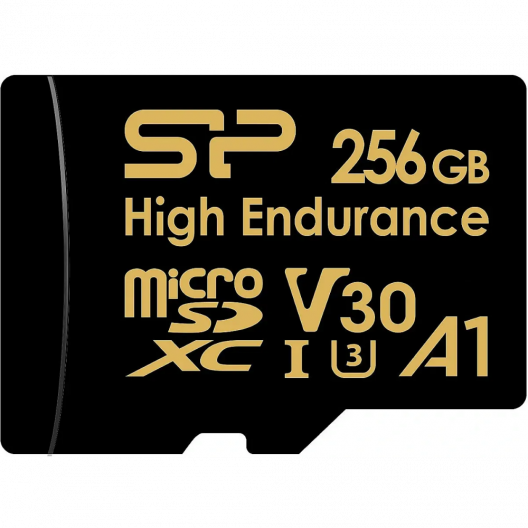 Карта памяти 256Gb MicroSD Silicon Power Golden High Endurance + SD адаптер (SP256GBSTXDV3V1HSP)