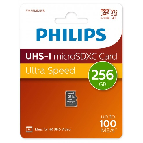 Карта памяти 256Gb MicroSD Philips (FM25MD55B)
