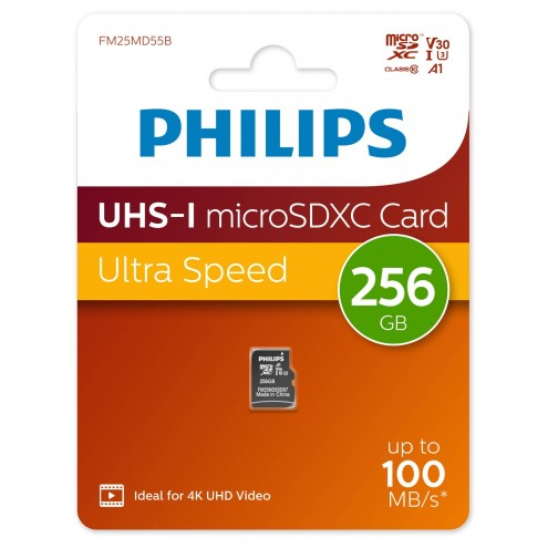 Карта памяти 256Gb MicroSD Philips (FM25MD55B)