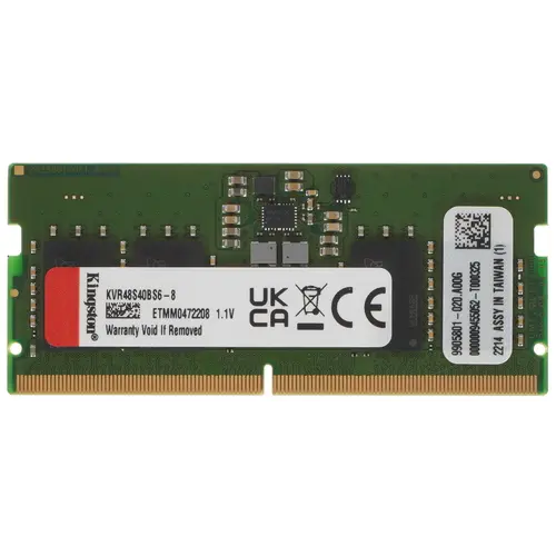 Оперативная память 8Gb DDR5 4800MHz Kingston ValueRAM SO-DIMM (KVR48S40BS6-8)