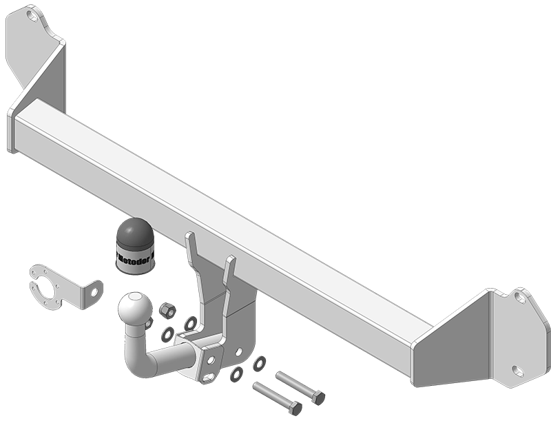 Фаркоп оцинкованный Mini Countryman 2017-, BMW X2 F39 2018-, BMW X1 F48 2015-, BMW 2-Series Active Tourer F45 09/2014-, BMW 2-Series Gran Tourer F46 05/2015- крепление шара на двух болтах
