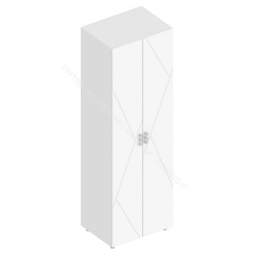 Шкаф 2-ств. с полками "Сандра" 700 Белый лофт