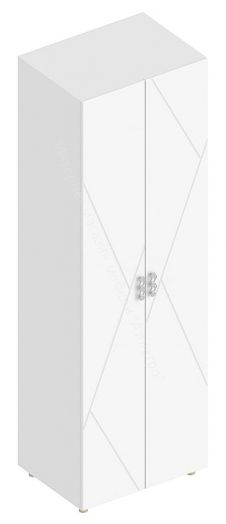 Шкаф 2-ств. с полками "Сандра" 700 Белый лофт