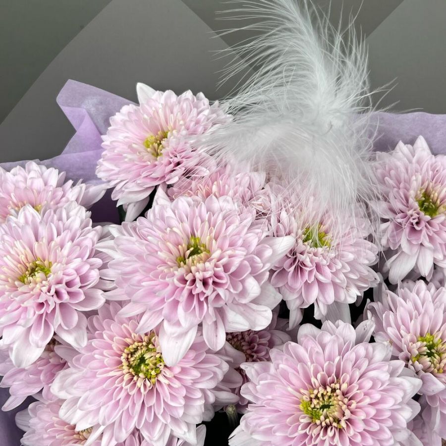 Букет розовыз хризантем