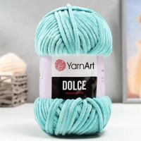 Плюшевая пряжа для вязания спицами, крючком YarnArt, Dolce, 100% микрополиэстер, 120 м/100 г, (770 бирюза)