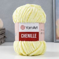 Пряжа для вязания спицами, крючком YarnArt, Chenille, 100% микрополиэстер, 90 м/100 г, (561 жёлтый)