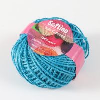 Пряжа 100% джут "Softino Jute Colored" 50м ±2м голубой 50 гр