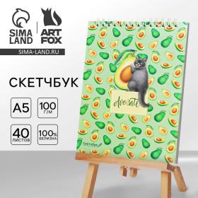 Скетчбук в тонкой обложке Avokato А5, 40 л, 100 г/м