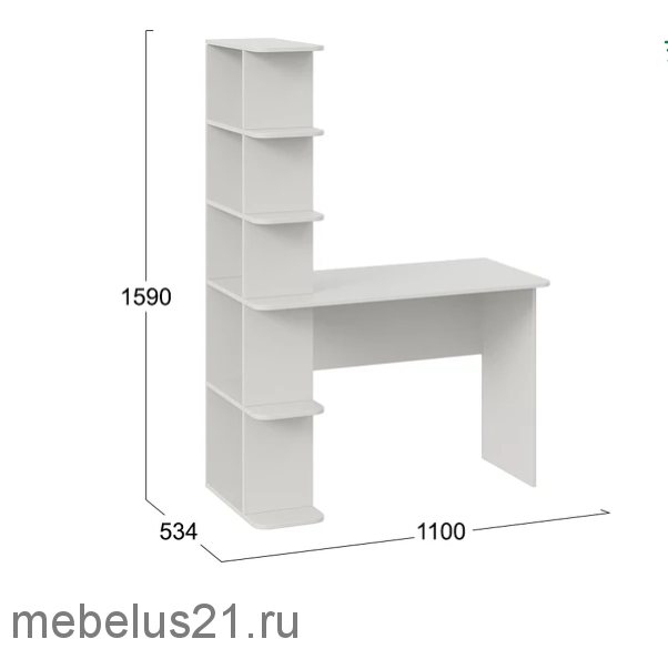 Стол письменный тип 4 Белый