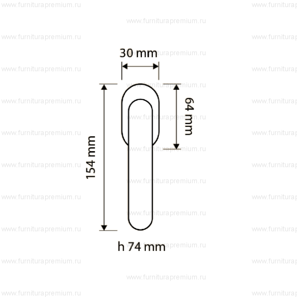 Оконная ручка Linea Cali Aisha 1650  DK