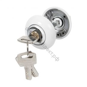 Ручка поворотная Ajax (Аякс) с фиксацией ключом BK6.FIX.JR WH-19 белый ID товара: 49809