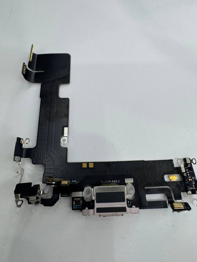 Apple iPhone 13 нижний шлейф с разъёмом зарядки оригинал с разбора (снятый) розовый