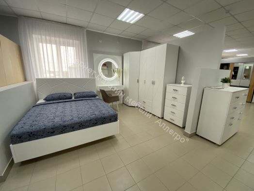 Шкаф 3-ств. с 2 ящиками 1200 "Сандра" Белый лофт