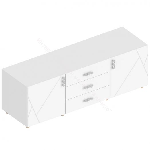 Тумба под ТВ 1700 "Сандра" Белый лофт