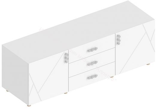 Тумба под ТВ 1700 "Сандра" Белый лофт