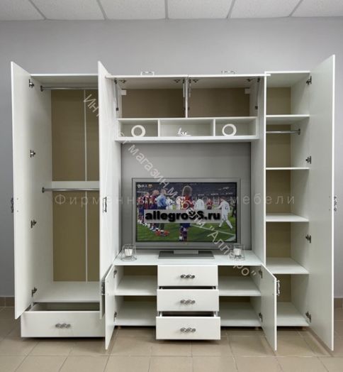 Тумба под ТВ 1300 "Сандра" Белый лофт