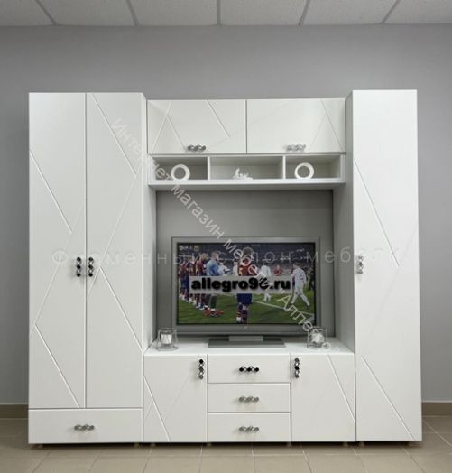 Тумба под ТВ 1300 "Сандра" Белый лофт