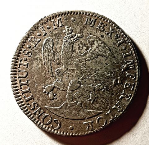 8 реалов 1822 Мексика RARE Редкость UNC