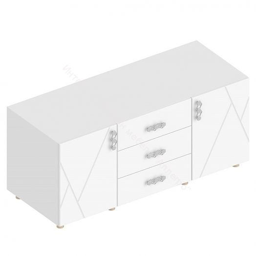 Тумба под ТВ 1300 "Сандра" Белый лофт