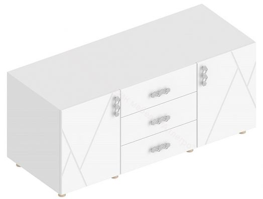 Тумба под ТВ 1300 "Сандра" Белый лофт