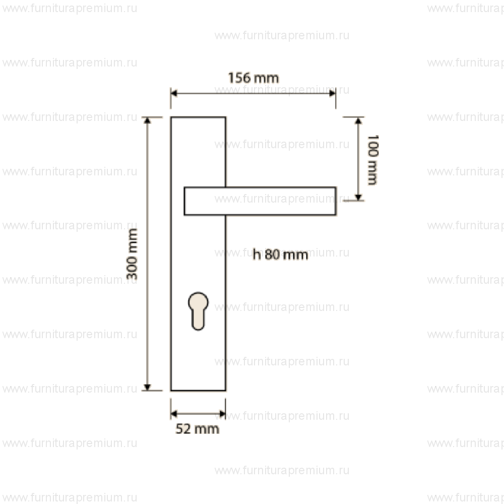 Ручка на планке Linea Cali Ala 1385 PL