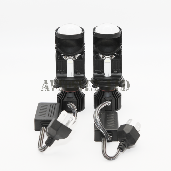 Мини линзы, лампы автомобильные линзованные цоколь H4 модель M01S-H4-12-24V