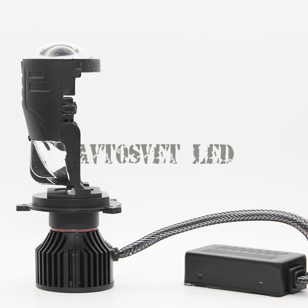 Мини линзы, лампы автомобильные линзованные цоколь H4 модель M01S-H4-12-24V