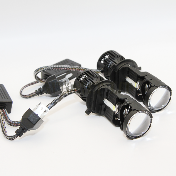 Мини линзы, лампы автомобильные линзованные цоколь H4 модель M01S-H4-12-24V