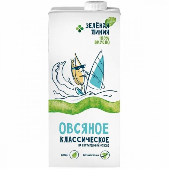 Напиток овсяный Зелёная линия Классический 1 л