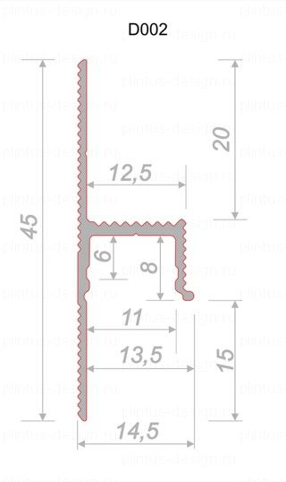 Decaro D002 универсальный теневой профиль Под покраску
