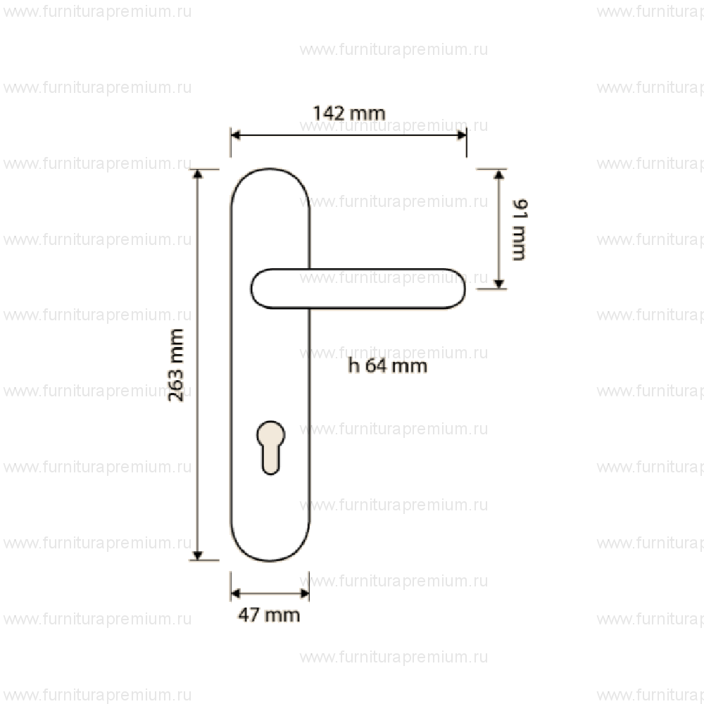 Ручка на планке Linea Cali Beta 488 PL