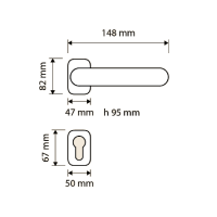 Ручка Linea Cali  Brilliant Crystal 1526 RB 015 схема