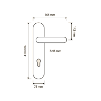 Ручка на планке Linea Brilliant Crystal 1530 PL схема