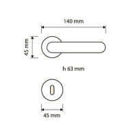 Ручка Linea Cali  Brixia Zincral 479 RB 101 матовый хром