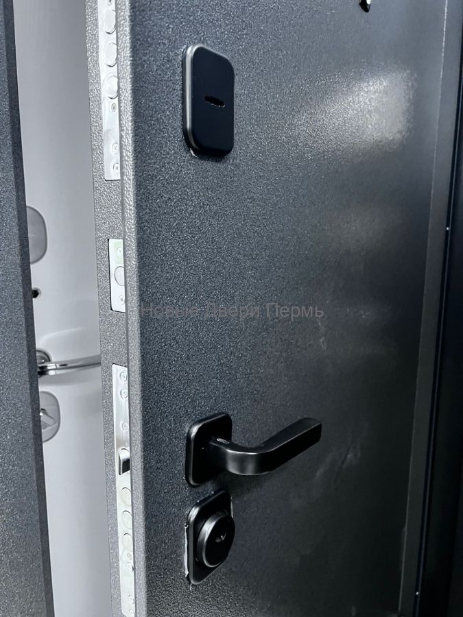 Гранд Geo 70 мм Антик серебро Шагрень белая входная дверь