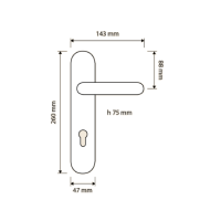 Ручка на планке Linea Cali Cavity 1726 PL схема