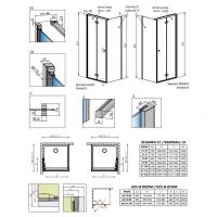 Угловое душевое ограждение Radaway Fuenta New KDJ B со складной дверью 90х90 см схема 2