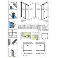 Закрытое душевое ограждение Radaway Nes 8 KDS I с распашной дверью 140 х 75 см схема 2
