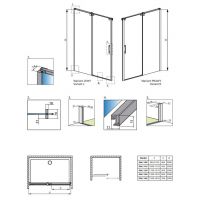 Раздвижная дверь в нишу Radaway Espera DWJ 110 см схема 2