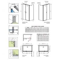Душевой уголок Radaway Nes KDS II стеклянный 120х70 см схема 2