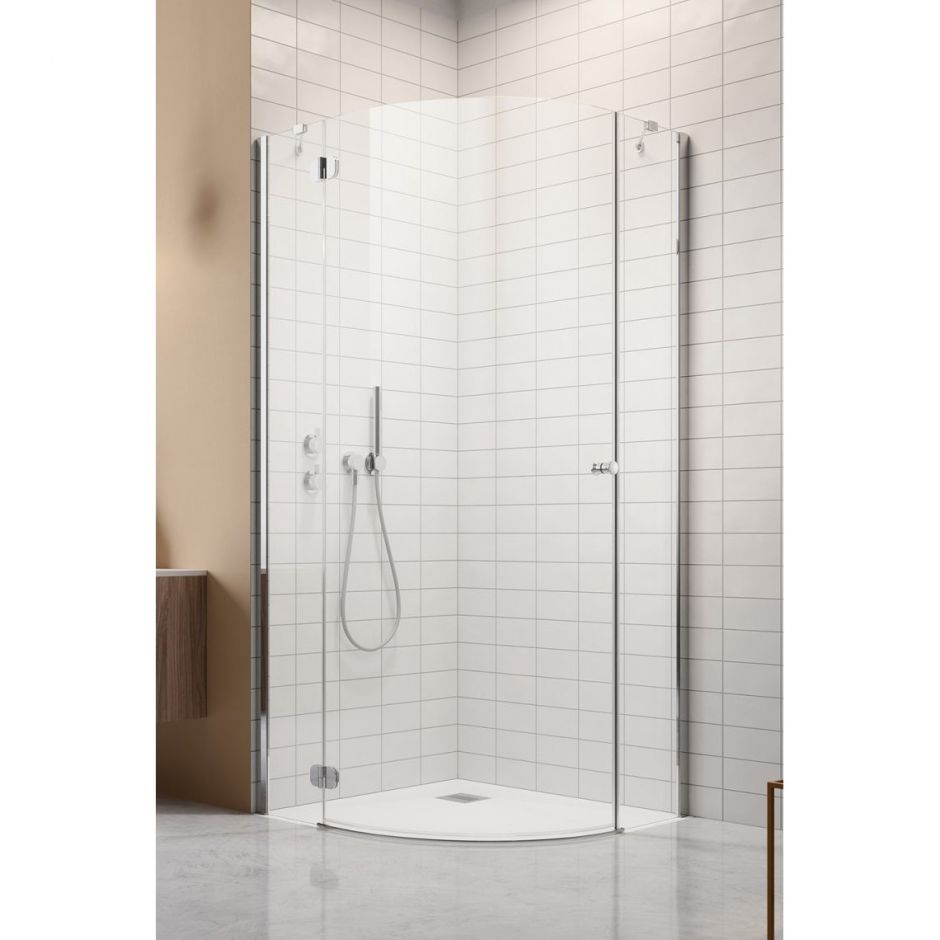 Изображение Хромированный Душевое ограждение Radaway Torrenta PDJ четверть круга 90х90 см