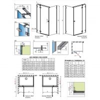 Квадратное душевое ограждение Radaway Essenza Pro KDJ 110х110 см схема 2