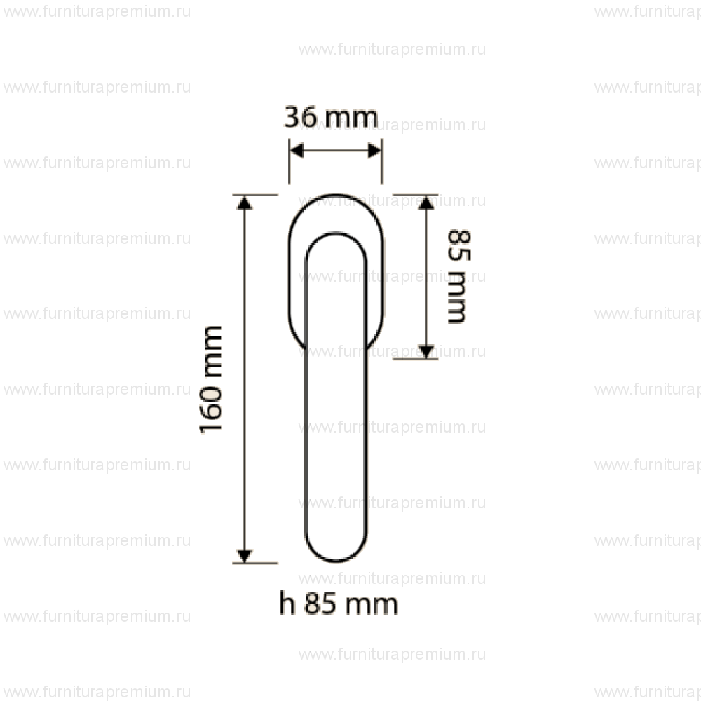 Оконная ручка Linea Cali Charme 1590 DK