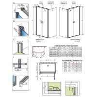 Прямоугольный душевой уголок Radaway Nes DWD+S двухдверный 120х100 см схема 2