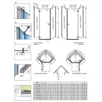 Пятиугольный душевой уголок Radaway Essenza New PTJ 90х90 см схема 2