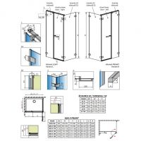 Стеклянный душевой уголок Radaway Arta KDS II 140х70 см схема 2