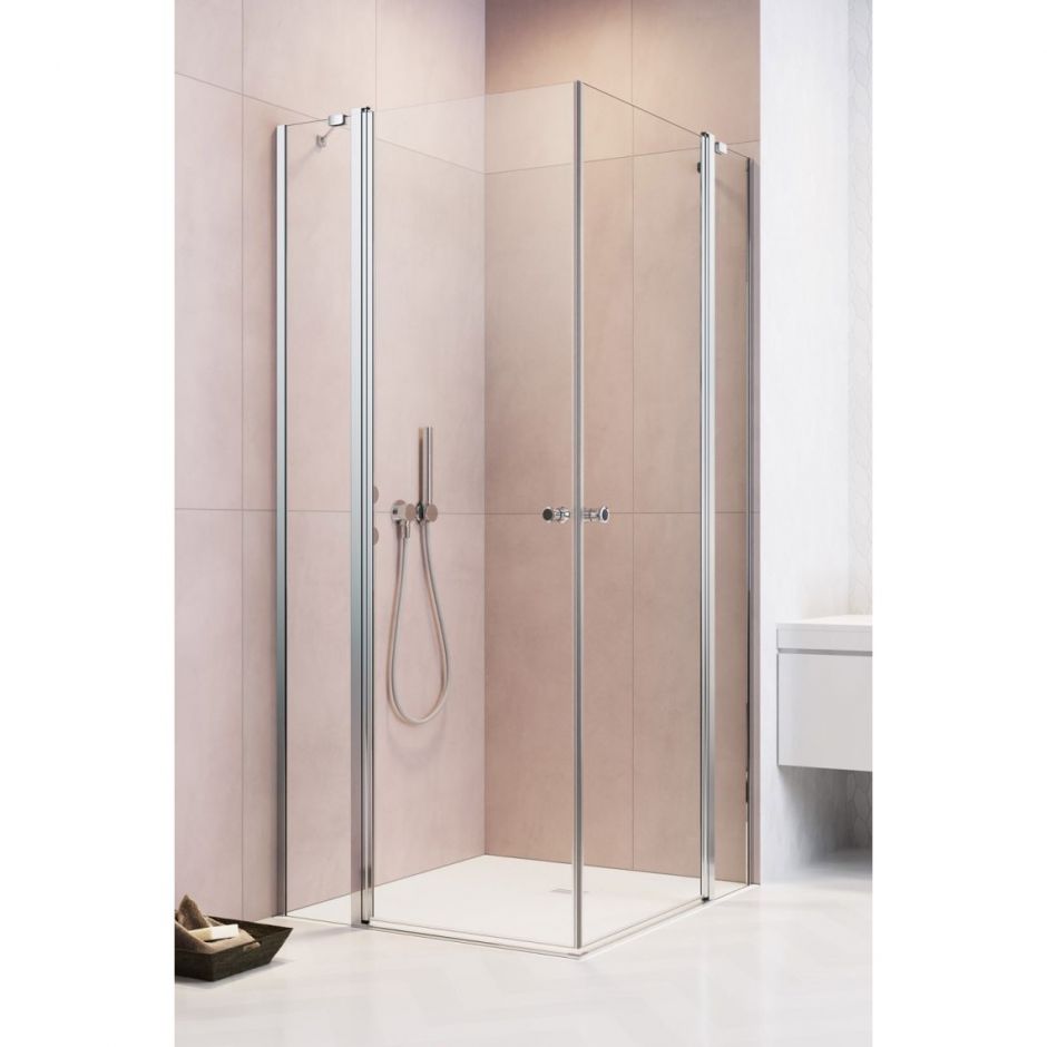 Изображение Стеклянный душевой уголок Radaway Eos KDD II цвета хром 100х100 см