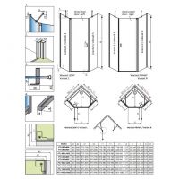 Стеклянный душевой уголок Radaway Nes PTJ пятиугольный 90х90 см схема 2
