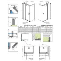 Душевое ограждение Radaway Nes 8 KDJ II с распашной дверью 90х90 см схема 2
