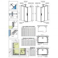 Душевое ограждение с раздвижной дверью Radaway Idea KDJ+S 140х90 см схема 2